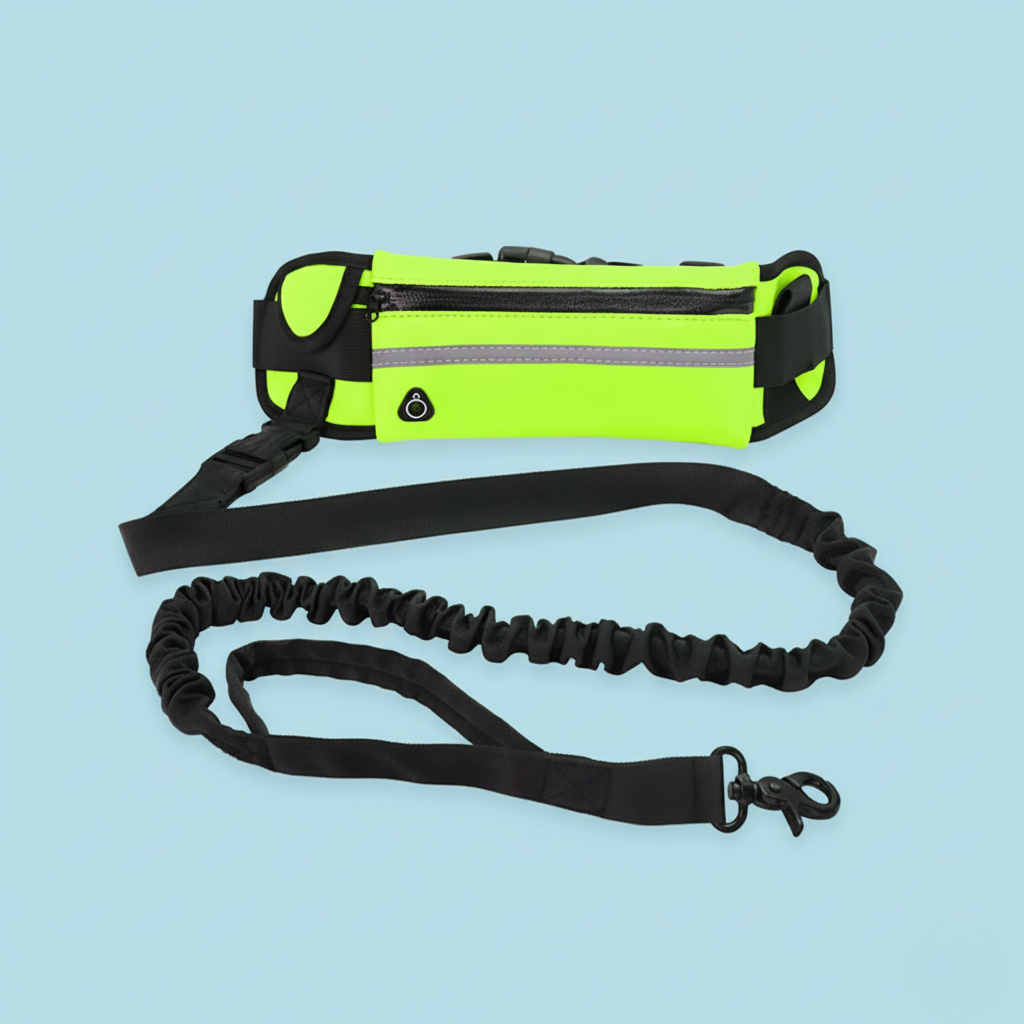 Hands Free Dog Leash Reflective Leash with Waist Bag Retractable Elastic Belt Dog Traction Rope for Running Walking Pet Products