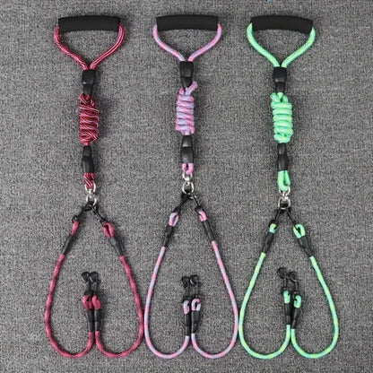 Pet Dual Head Dog Walking Rope with Wavy Pattern, One Drag Two Traction Rope, anti Winding and Detachable